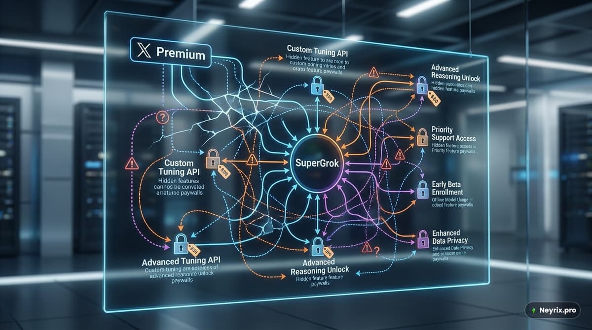Диаграмма сравнения тарифов SuperGrok и X Premium после отмены бесплатного доступа